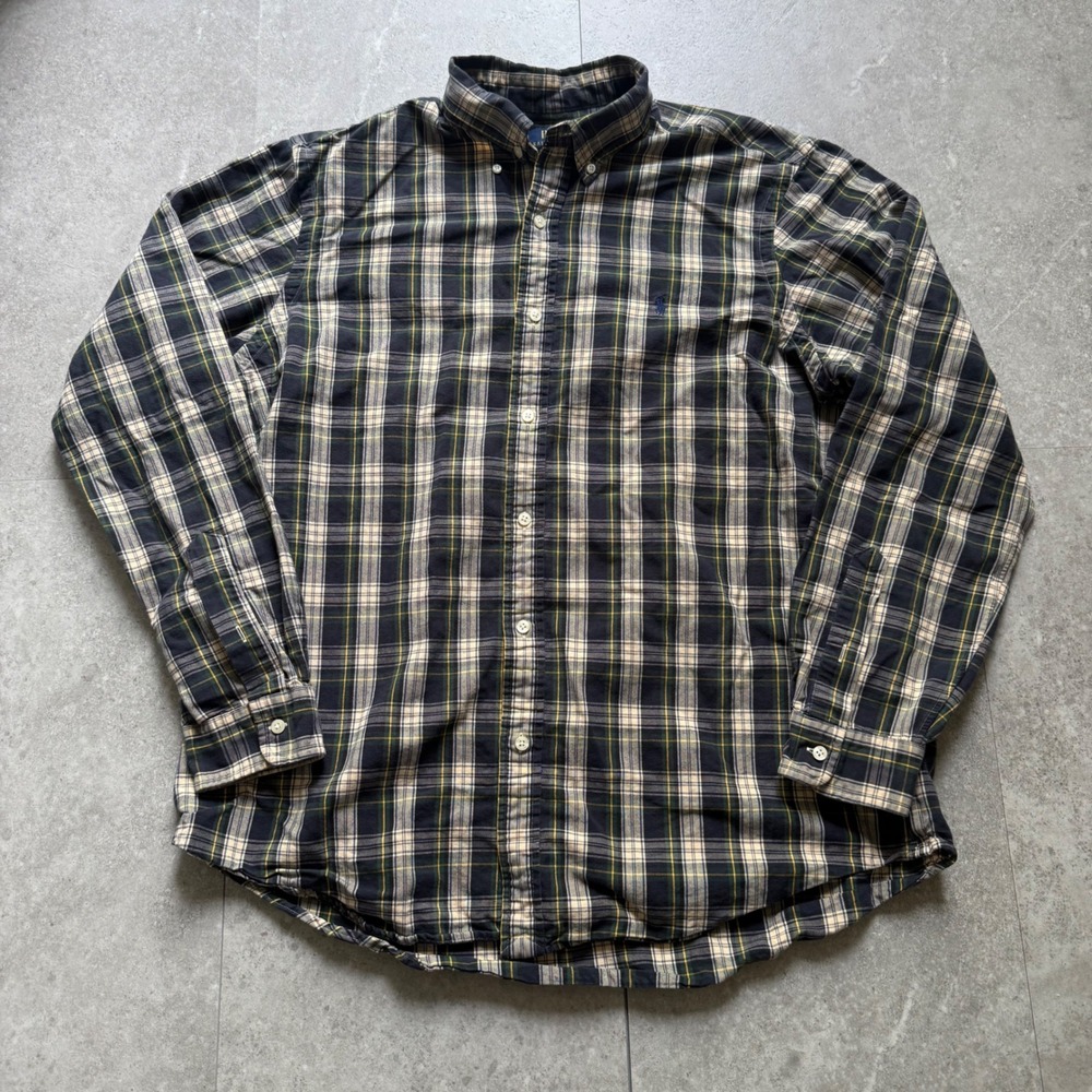 Polo Ralph Lauren Plaid Classic Fit Button Down Shirt Size XL